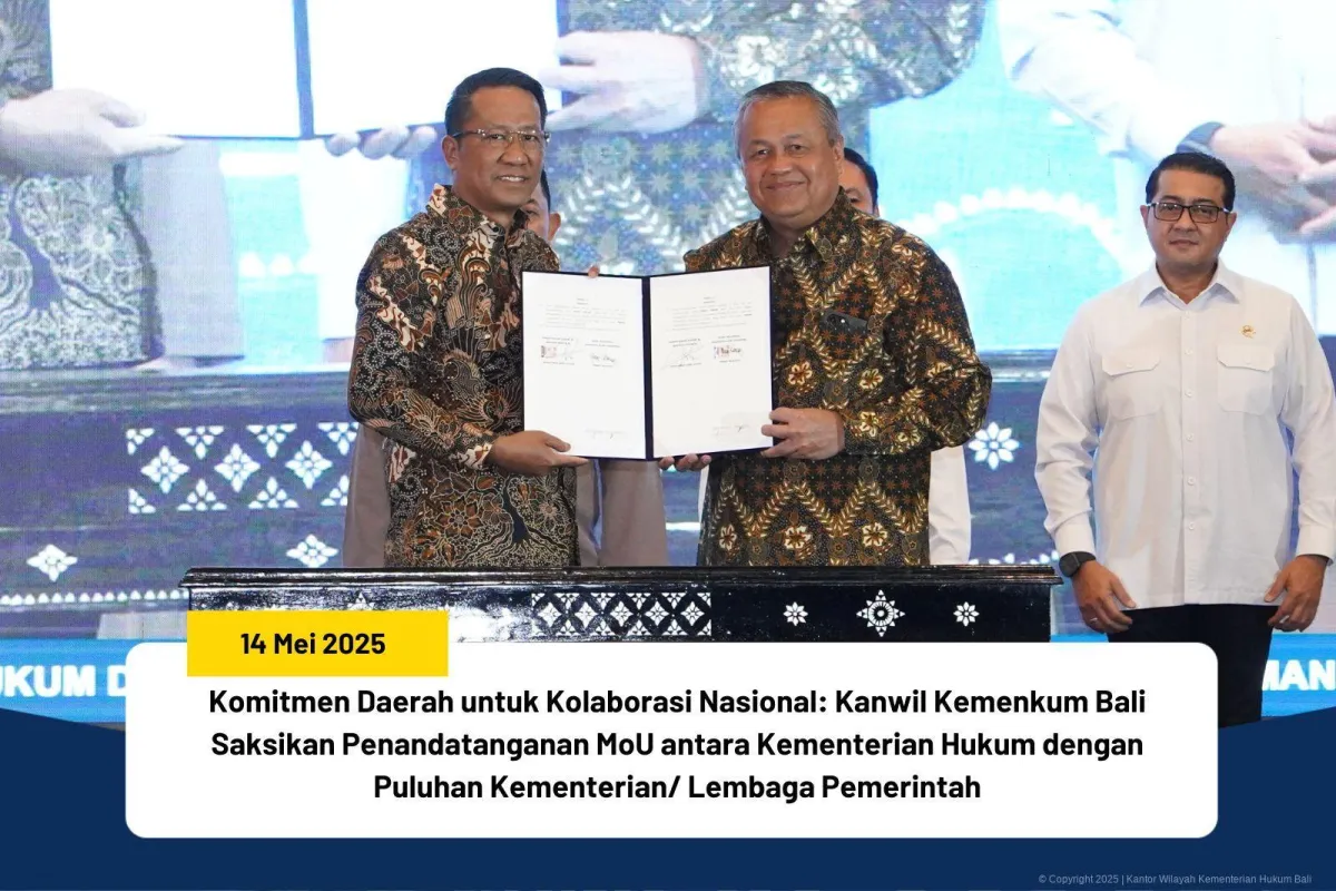 Kemenkum Tanda Tangani MoU untuk Sinergi Lintas Kementerian