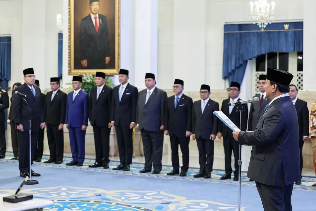 Menhan Hadiri Pelantikan Menteri dan Wakil Menteri Kabinet Merah Putih