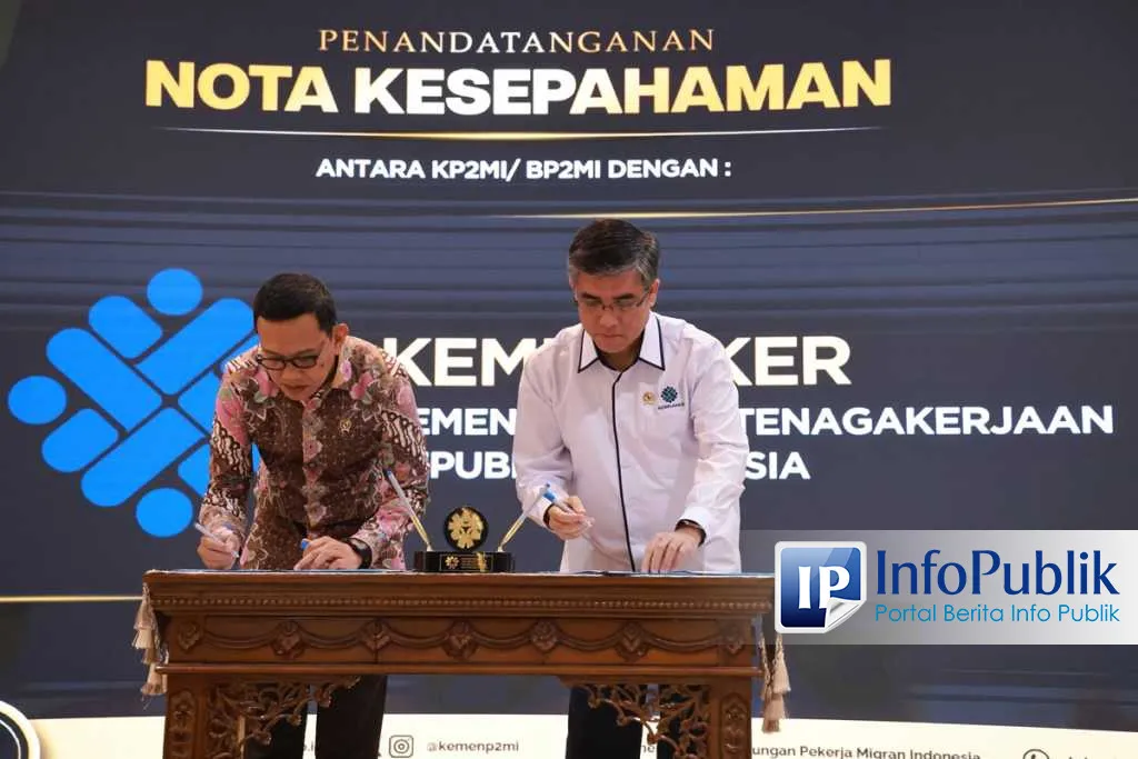 Kemnaker dan KP2MI Tandatangani MoU untuk Ciptakan Ekosistem Migrasi Kerja Aman