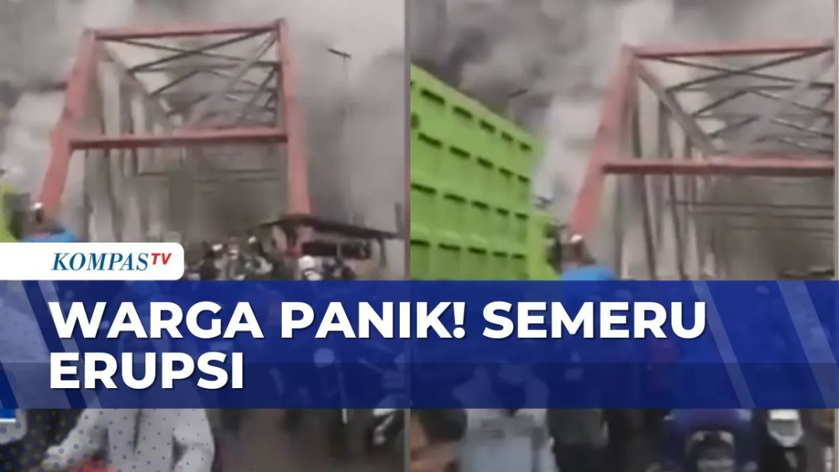 Gunung Semeru Erupsi, Warga Panik Berhamburan