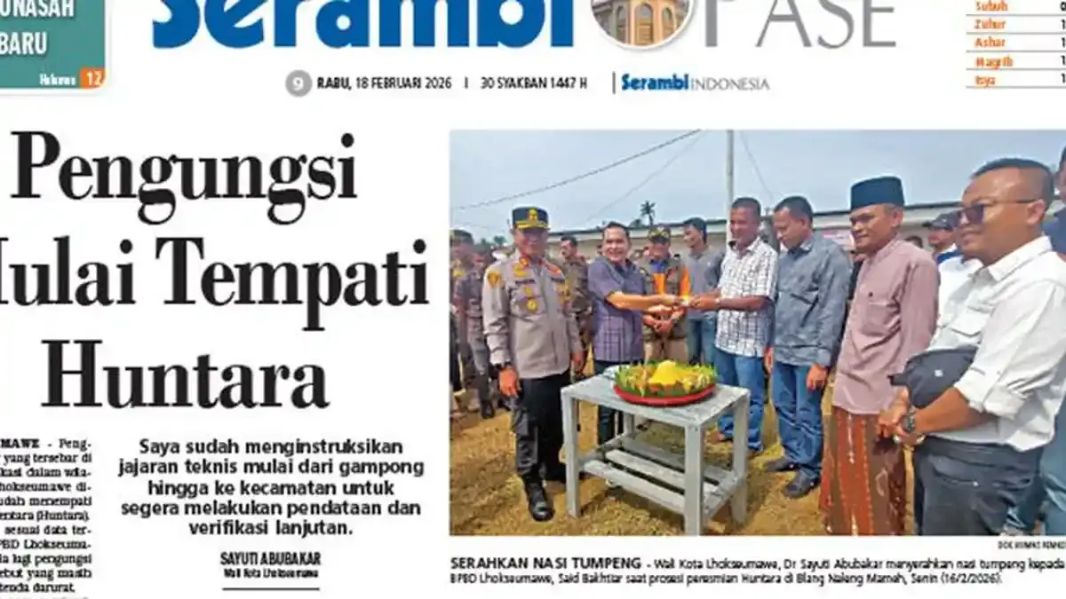 Pengungsi Banjir Lhokseumawe Resmi Tempati Huntara