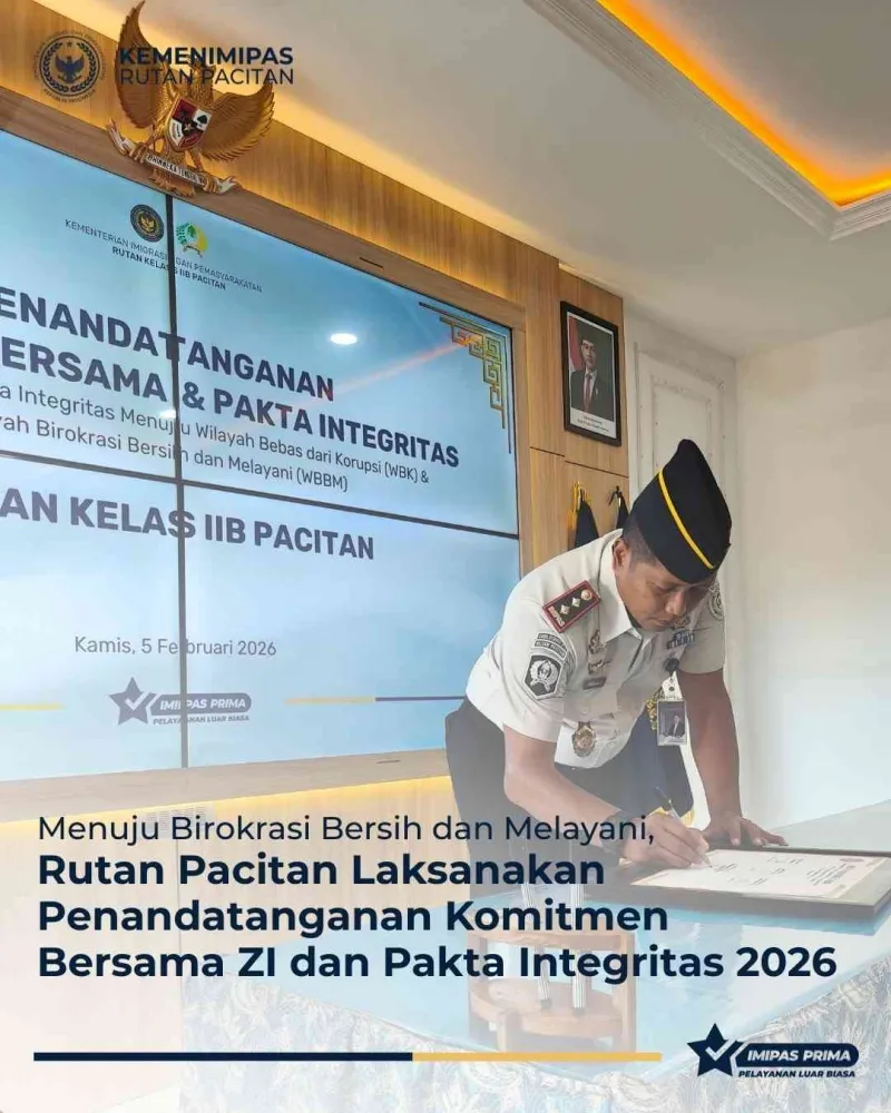 Rutan Pacitan Komitmen Wujudkan Birokrasi Bersih dan Melayani