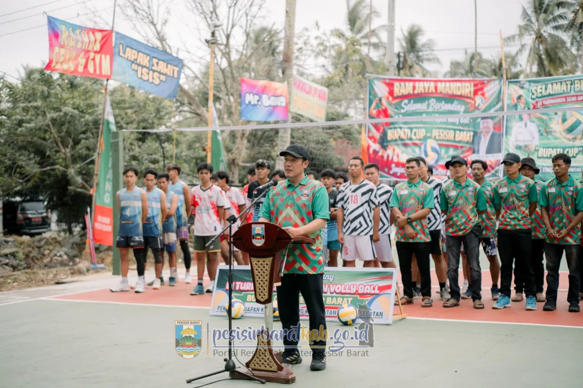 Bupati Dedi Irawan Resmi Buka Turnamen Bola Voli Semi Open Bupati Cup 2026