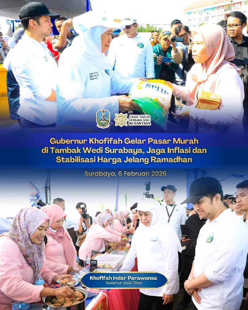 Gubernur Khofifah Gelar Pasar Murah untuk Stabilkan Harga Jelang Ramadhan