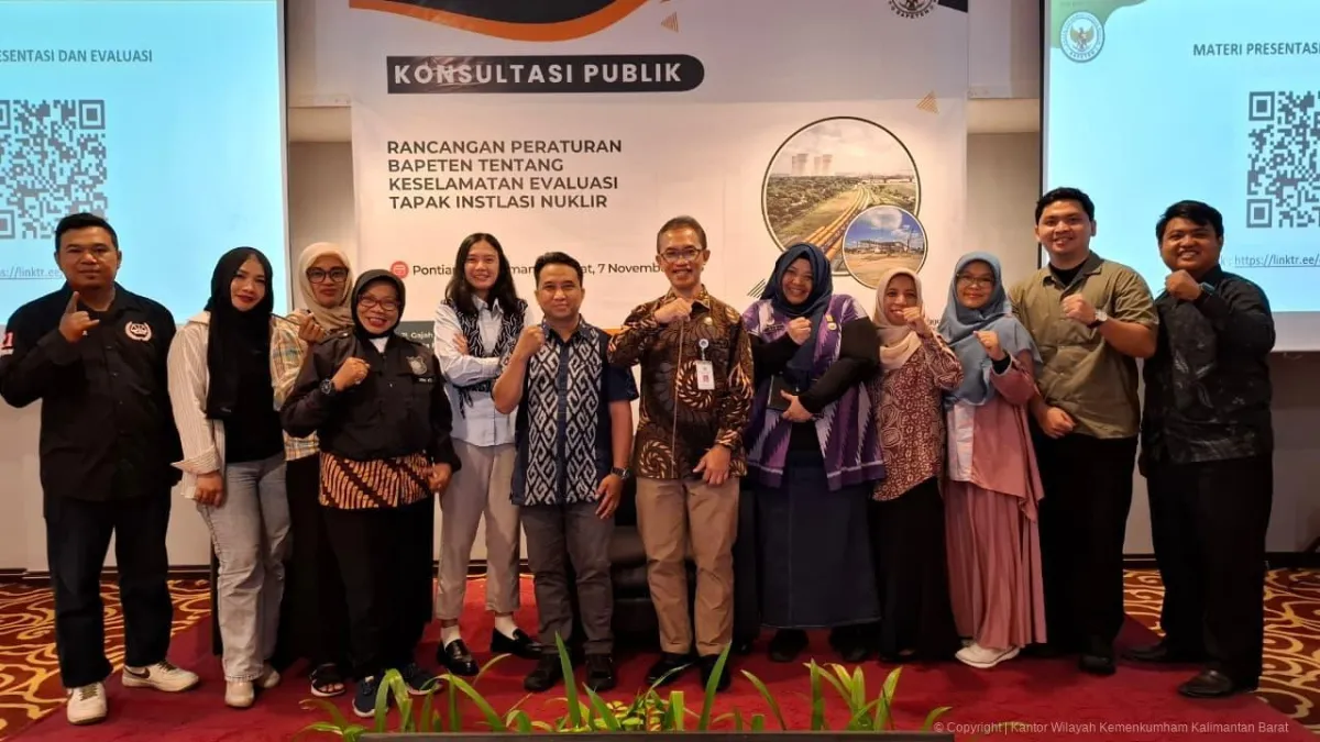 Kemenkum Kalbar Dukung Konsultasi Publik Rancangan Regulasi Keselamatan Instalasi Nuklir