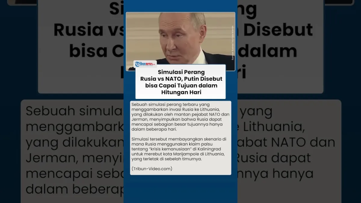 Simulasi Perang: Rusia Bisa Kuasai Baltik dalam Beberapa Hari