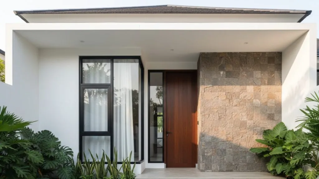 5 Inspirasi Desain Dinding Teras untuk Tampilan Fasad yang Menarik