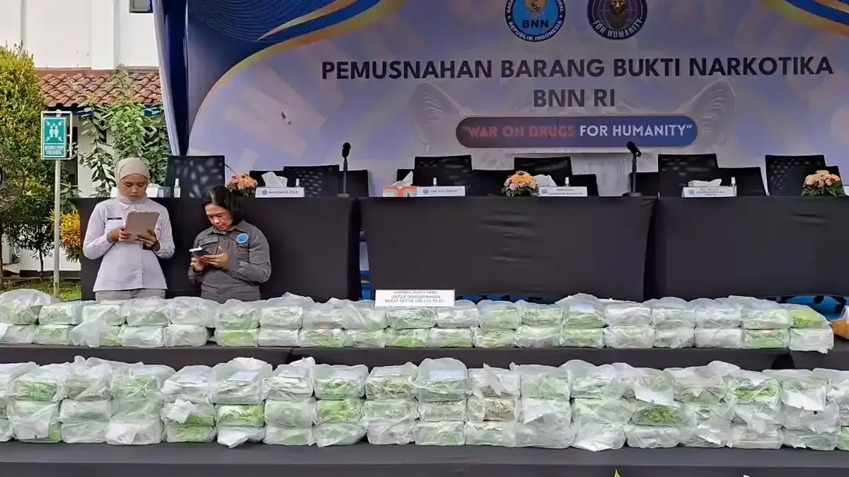 BNN Musnahkan 99 Kg Narkoba, Ungkap 15 Kasus Jaringan Internasional