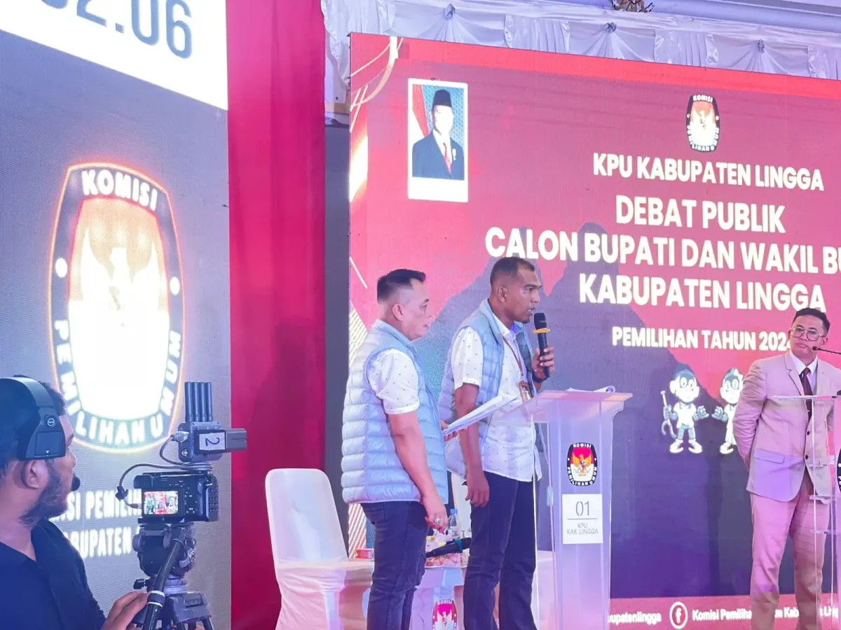 Nizar-Novrizal Sampaikan Visi dan Misi dalam Debat Publik Pilkada Lingga 2024