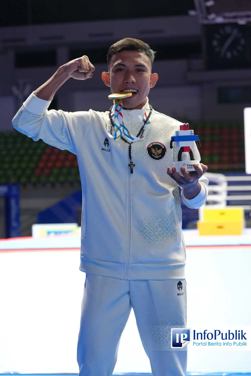 Jefri Sumbang Emas Pertama Kickboxing Indonesia di SEA Games 2025