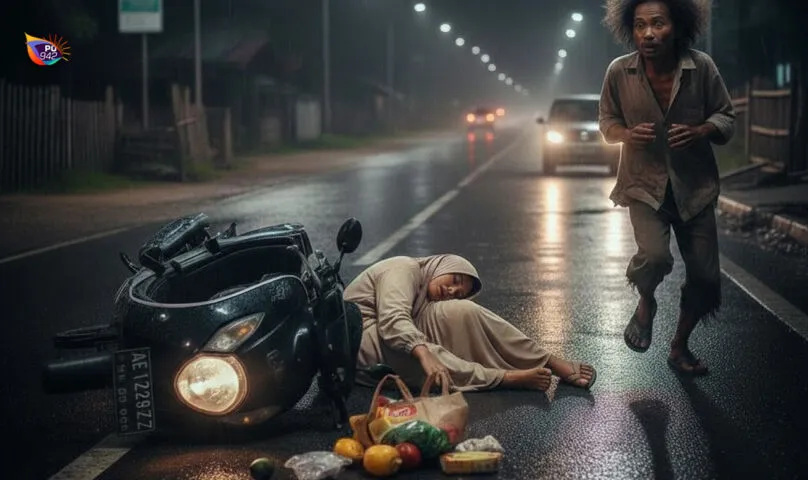Pegawai MBG Sampung Kecelakaan Saat Menghindari ODGJ di Jalan