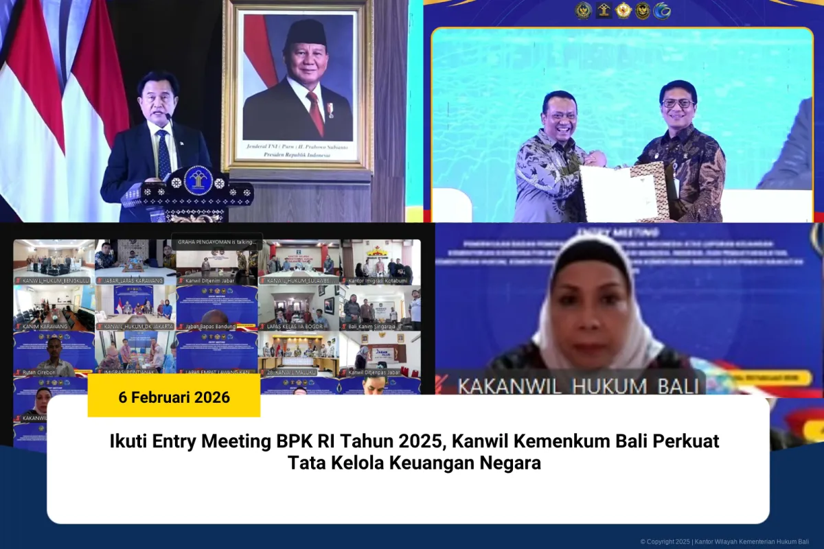 Kanwil Kemenkum Bali Siap Dukung Pemeriksaan Keuangan BPK RI 2025