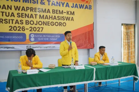 Pimpinan BEM dan SEMA Unigoro Sampaikan Visi Misi di Forum Mahasiswa