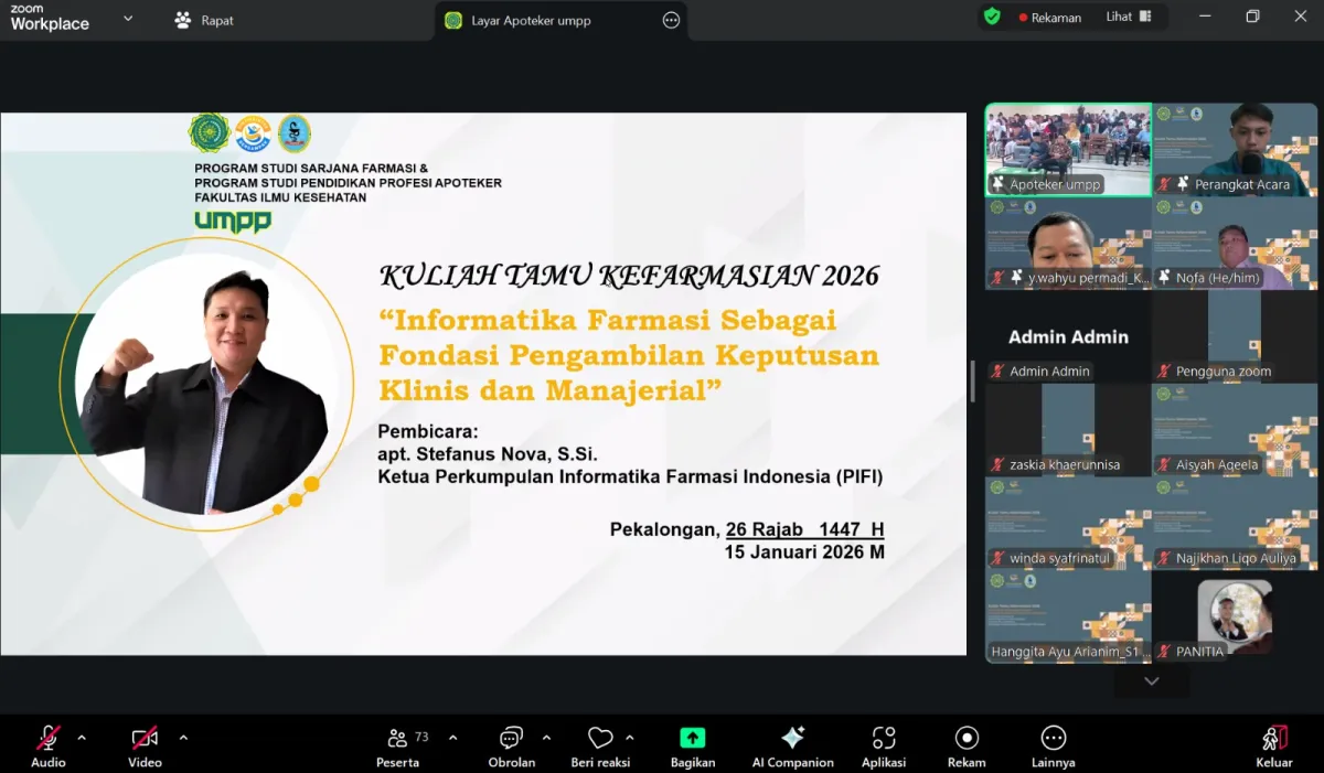 Mahasiswa UMPP Antusias Belajar Digital Farmasi Bersama Pakar ITB