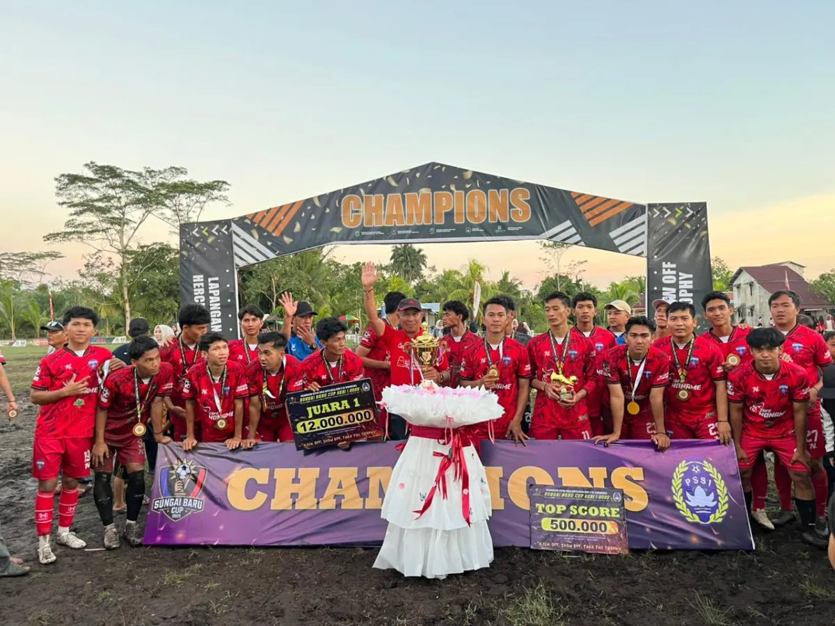 Kesuksesan Turnamen Sepak Bola Antar Desa Sungai Baru Cup Seri I
