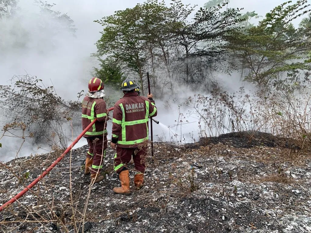 Kebakaran Lahan di Dusun Gunung Lemah, Gondowangi, Teratasi dengan Cepat