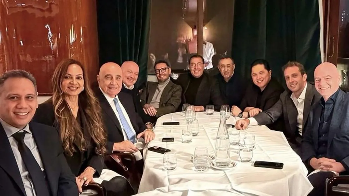Erick Thohir Bertemu Tokoh Sepak Bola Dunia di Milan