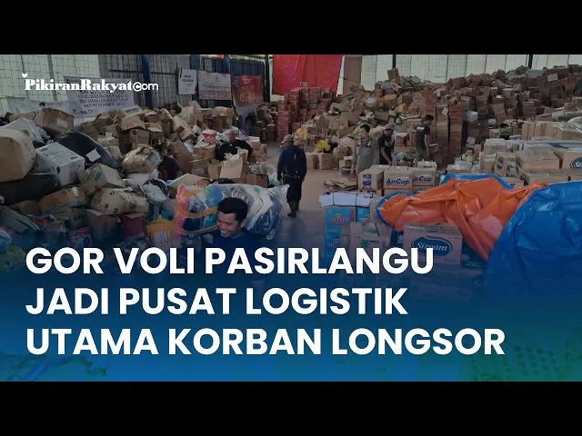 GOR Voli Pasirlangu Jadi Posko Utama Logistik Korban Longsor Cisarua