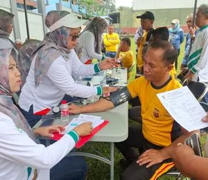 Polsek Ciamis Gelar Tes Kebugaran untuk ASN di Kecamatan Sadananya