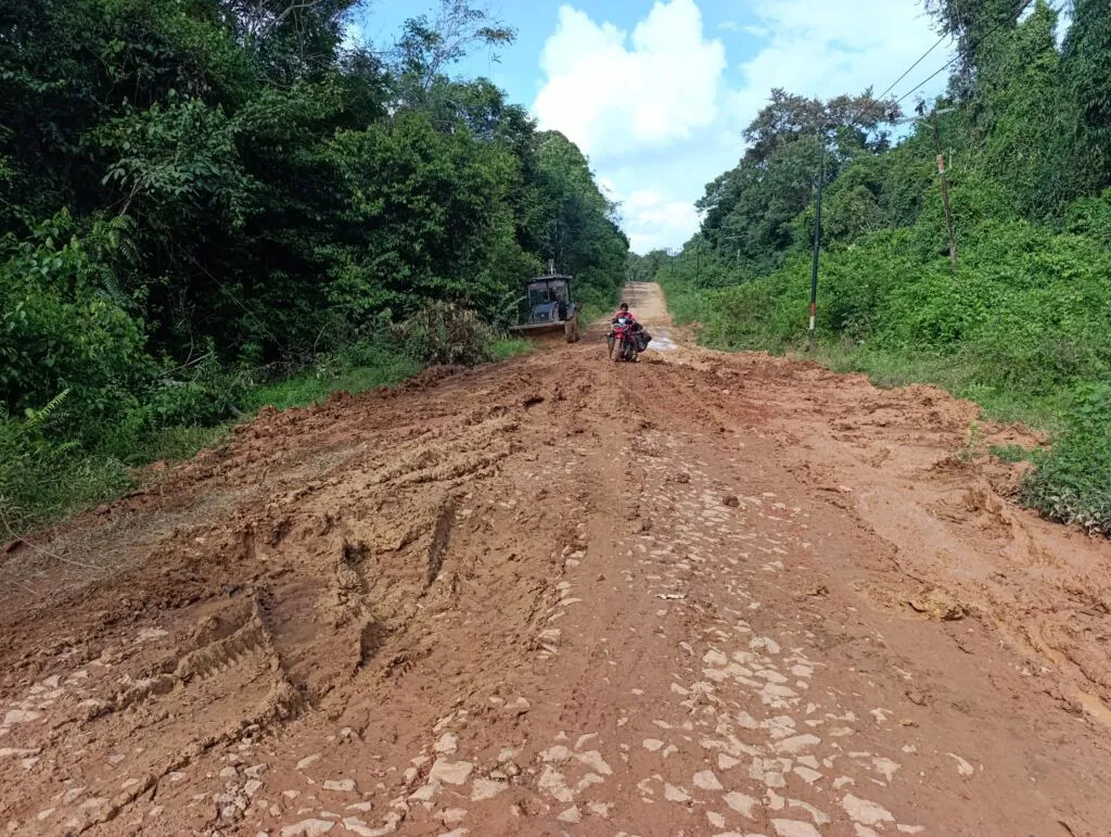 Kades Bawan Desak Pemkab Prioritaskan Perbaikan Jalan Rusak di Mentaya Hulu
