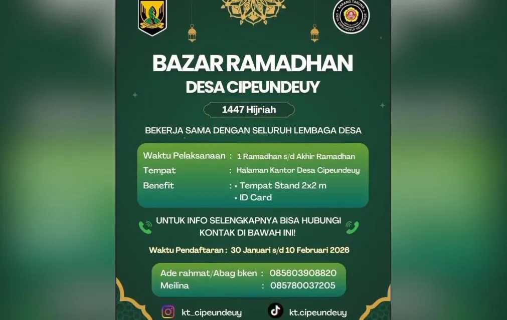 Bazar Ramadhan 1447 H di Desa Cipeundeuy, Daftar Sekarang!