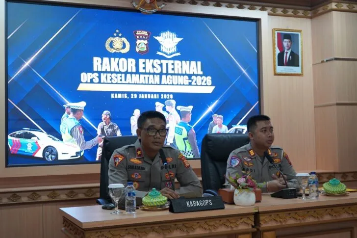 Polres Gianyar Gelar Rapat Koordinasi Operasi Keselamatan Agung 2026