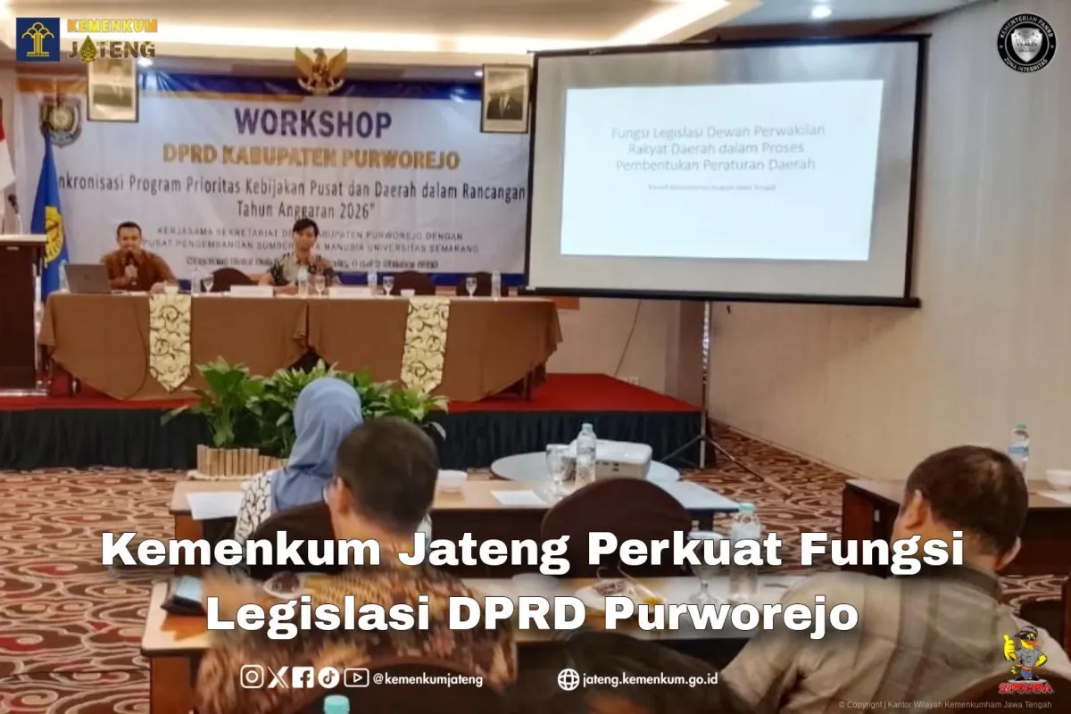 Kemenkum Jateng Dukung Penguatan Legislasi DPRD Purworejo