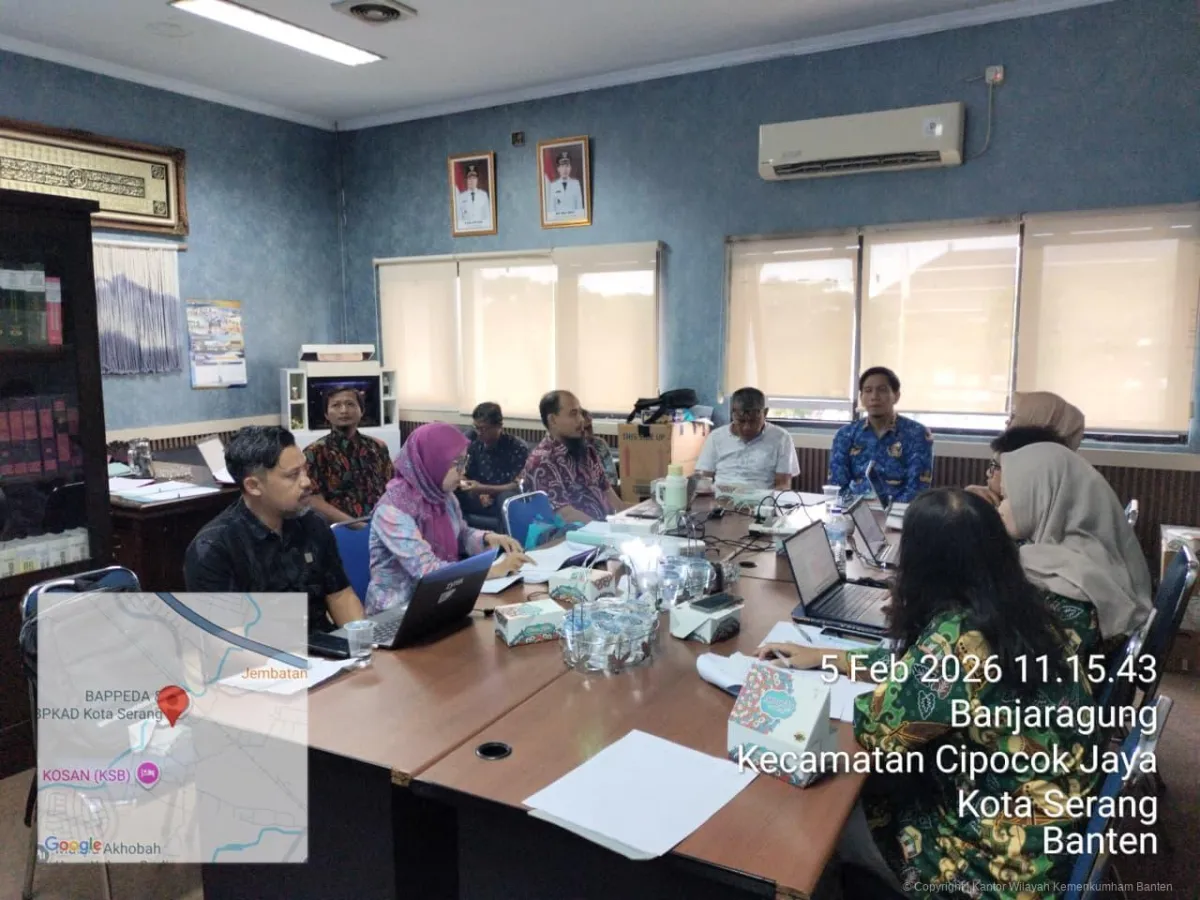 Kemenkum Banten Dukung Harmonisasi Raperda Pariwisata Kota Serang