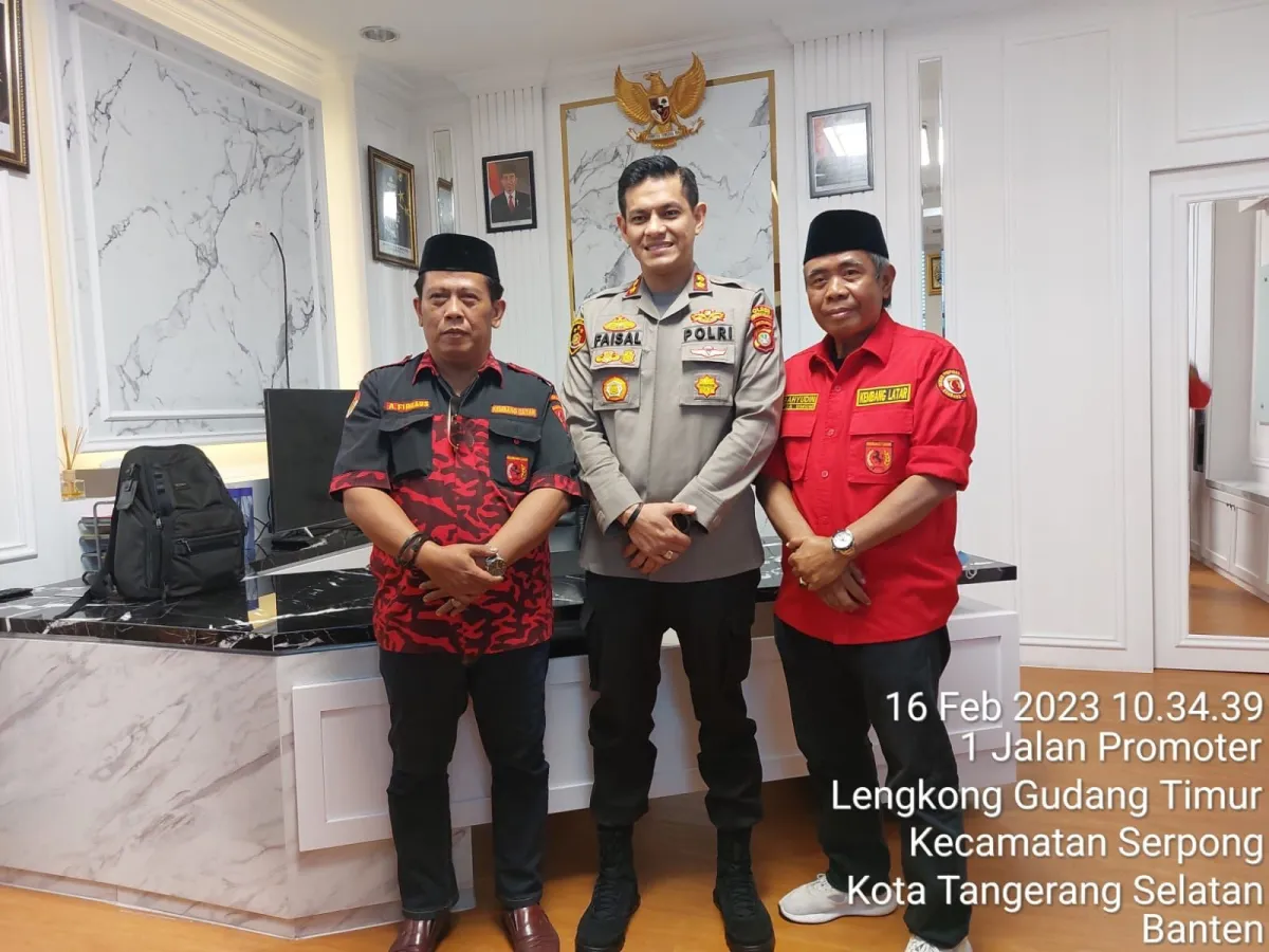Kapolres Tangerang Selatan AKBP Faisal Mengadakan Silaturahmi dengan Ormas Kembang Latar