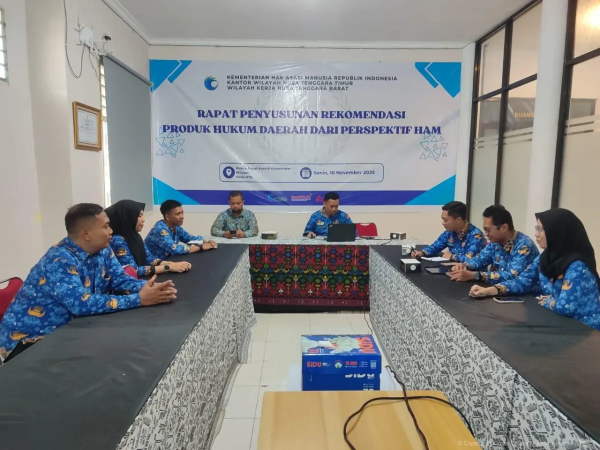 Kemenkum NTB Rekomendasikan Penyempurnaan Produk Hukum Daerah Berbasis HAM
