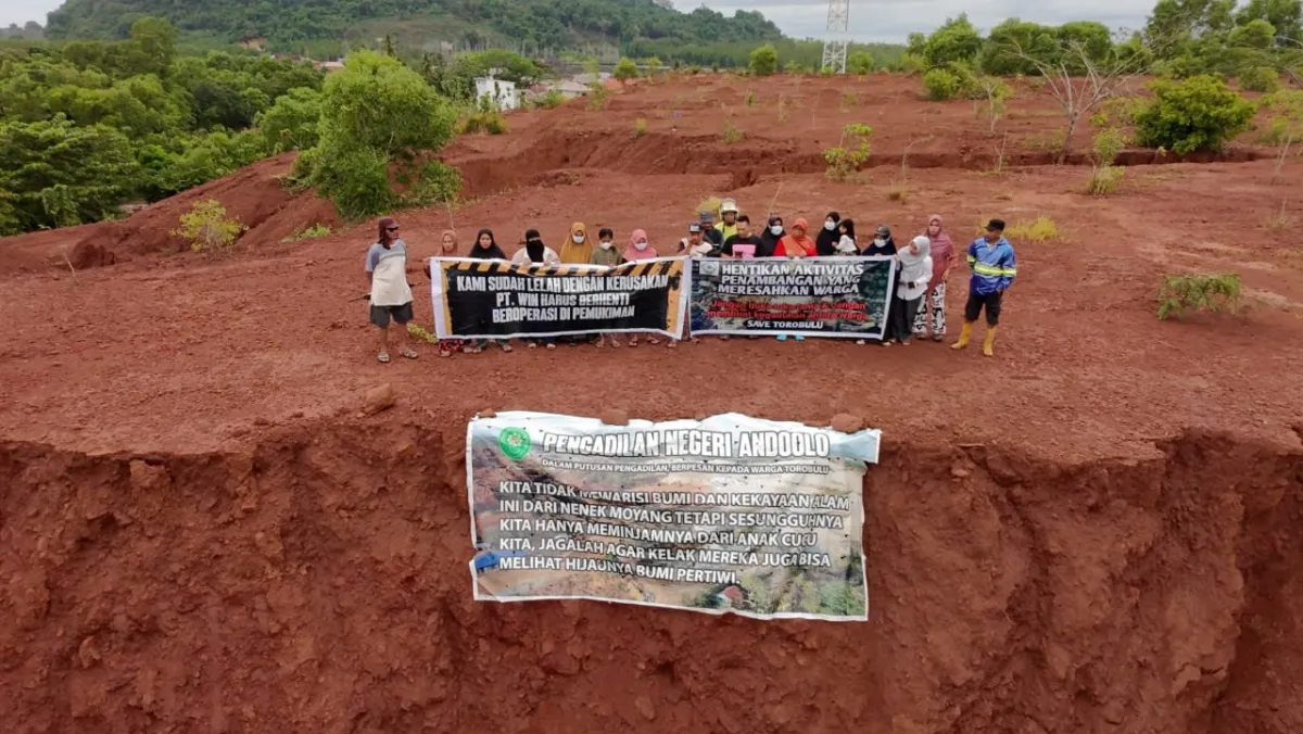Protes Warga Terhadap Aktivitas Penambangan PT Wijaya Inti Nusantara di Konawe Selatan