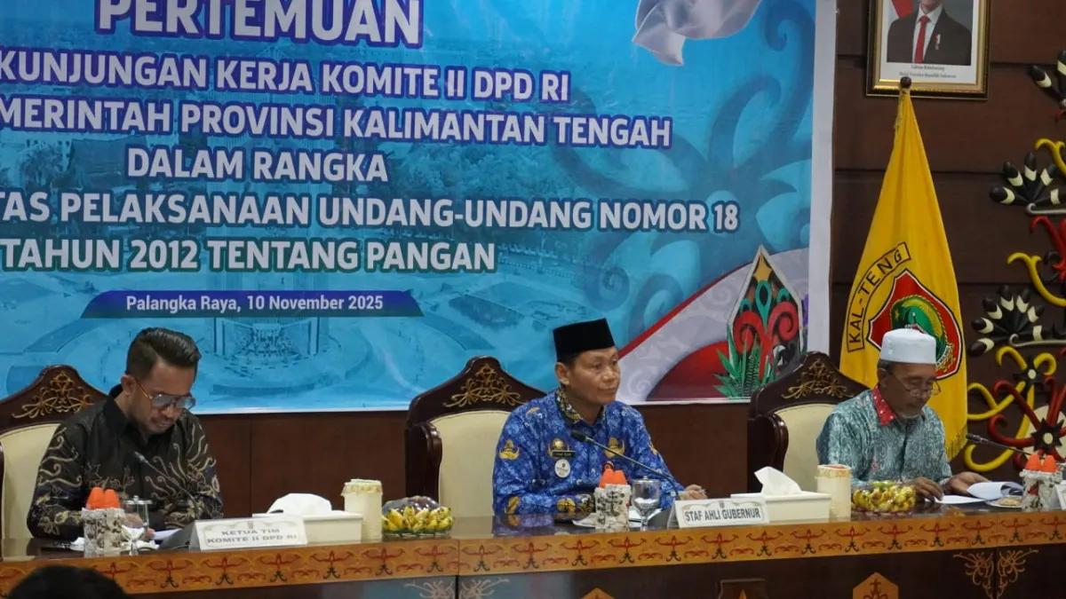 Pemprov Kalteng Terima Kunjungan Kerja DPD RI Terkait Ketahanan Pangan