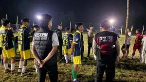 Polres Konawe Utara Tingkatkan Patroli Malam Jaga Keamanan Turnamen Mini Soccer