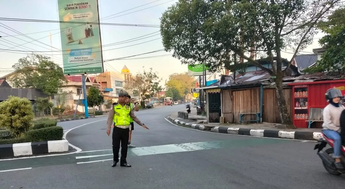 Polsek Pontianak Kota Amankan Kegiatan Run for Charity dengan Sukses