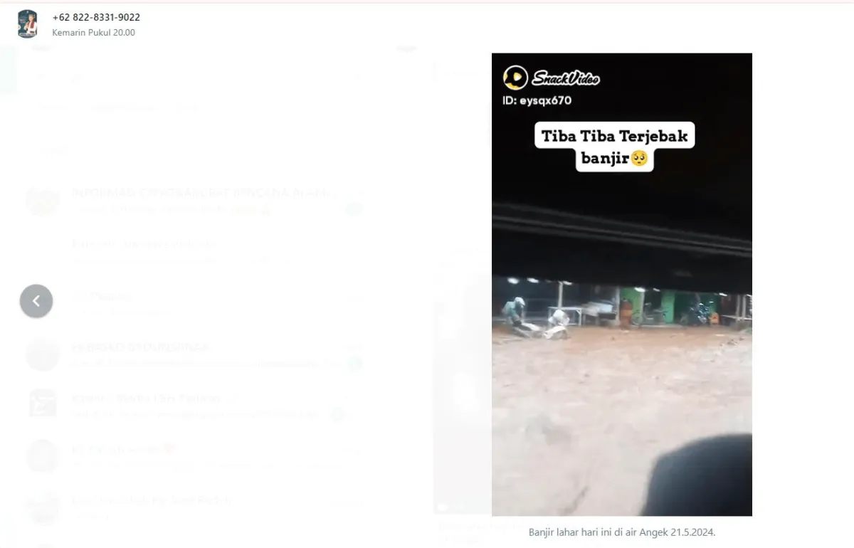 Video Banjir Lahar Hujan di Padang Panjang-Bukittinggi Menyesatkan, Ternyata Lama Direkam