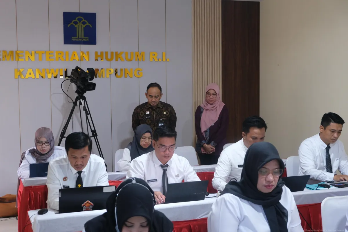 Uji Kompetensi Perancang Peraturan di Kanwil Kemenkum Lampung Berjalan Lancar