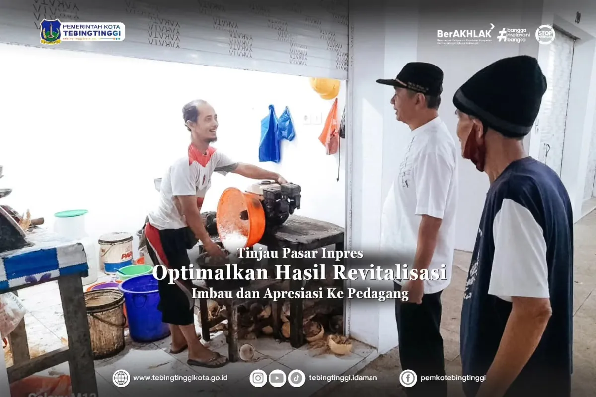 Sekdako Tebing Tinggi Ajak Pedagang Ciptakan Keteraturan di Pasar Inpres
