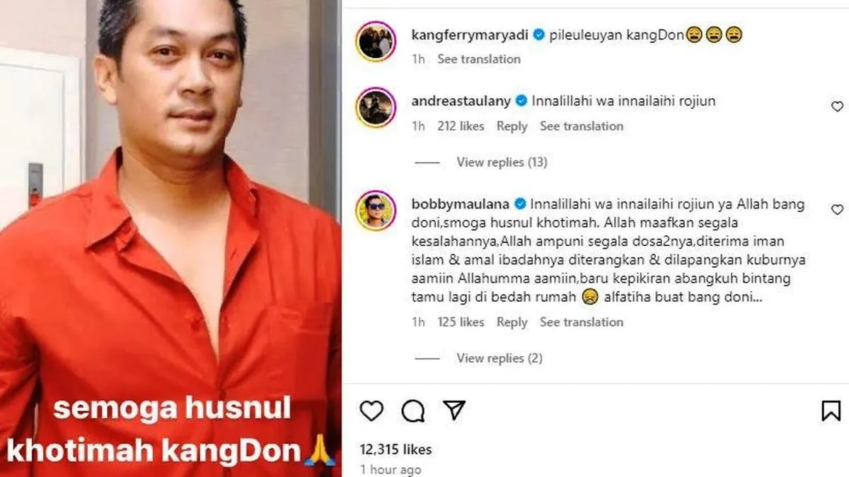 Kabar Duka, Aktor Donny Kesuma Meninggal Dunia