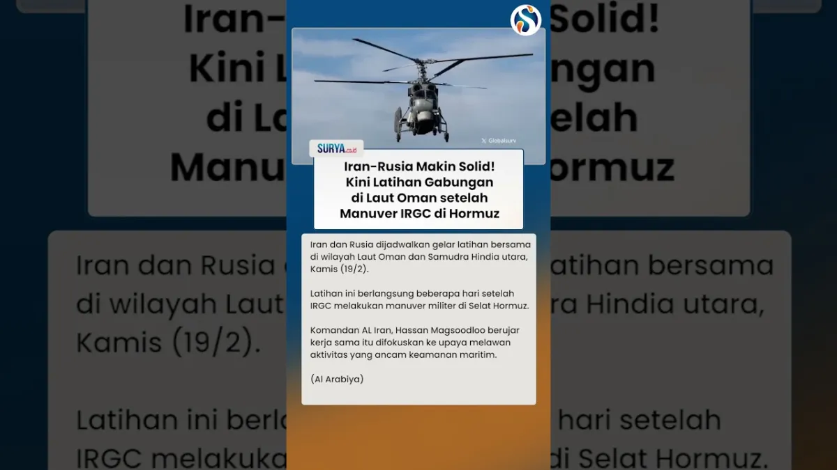 Latihan Gabungan Iran dan Rusia Tunjukkan Kekuatan di Laut Oman