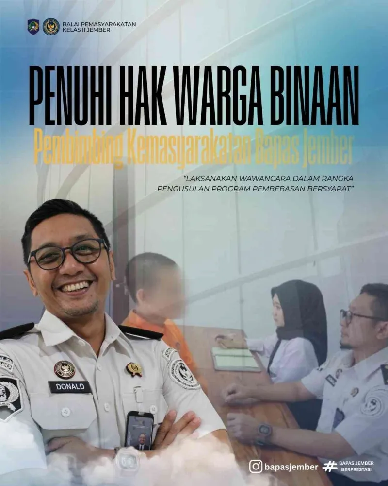 Wawancara untuk Pengusulan Pembebasan Bersyarat Warga Binaan Lapas Jember