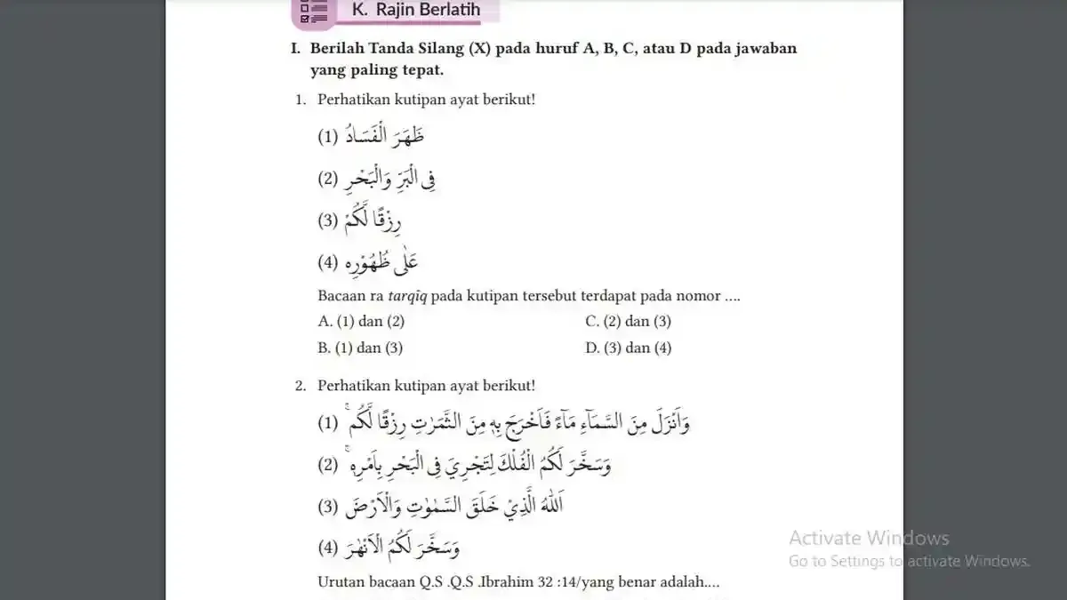 Kunci Jawaban PAI Kelas 8 Halaman 23: Inspirasi dari Al Quran
