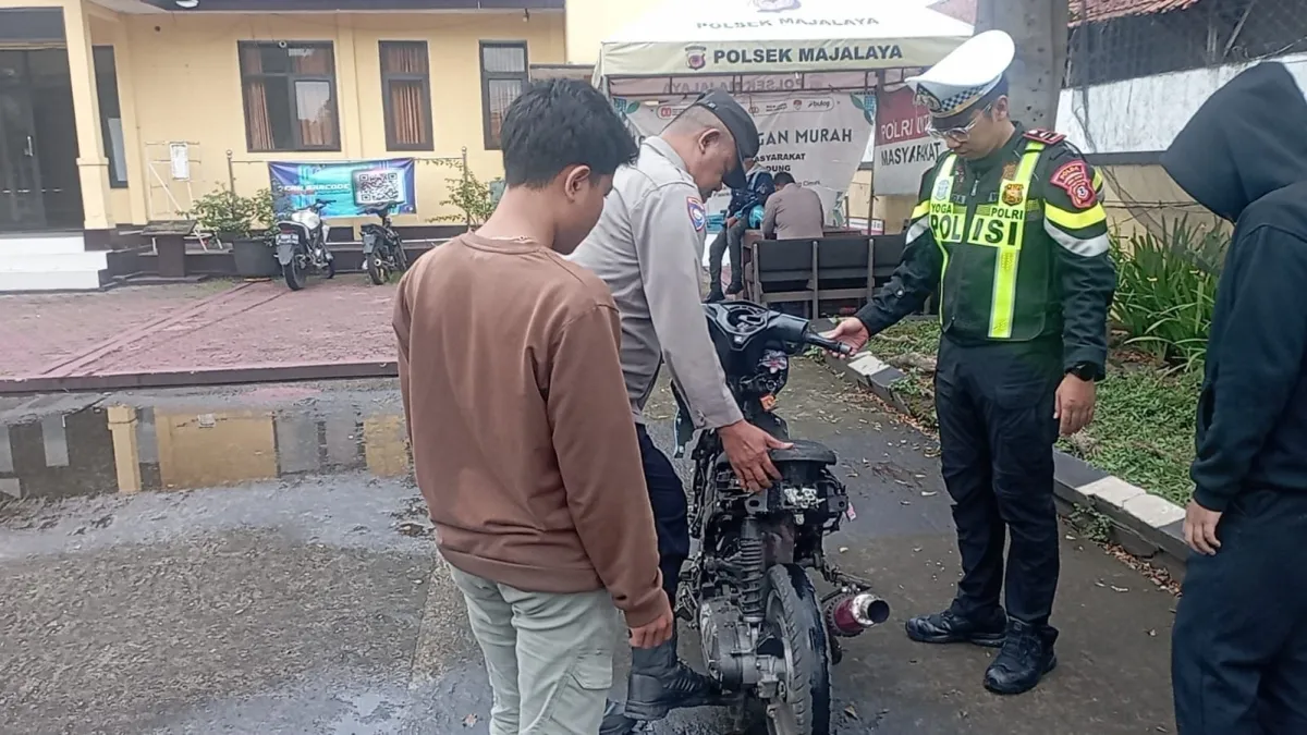 Polsek Majalaya Amankan 20 Knalpot Bising Usai Aduan Warga