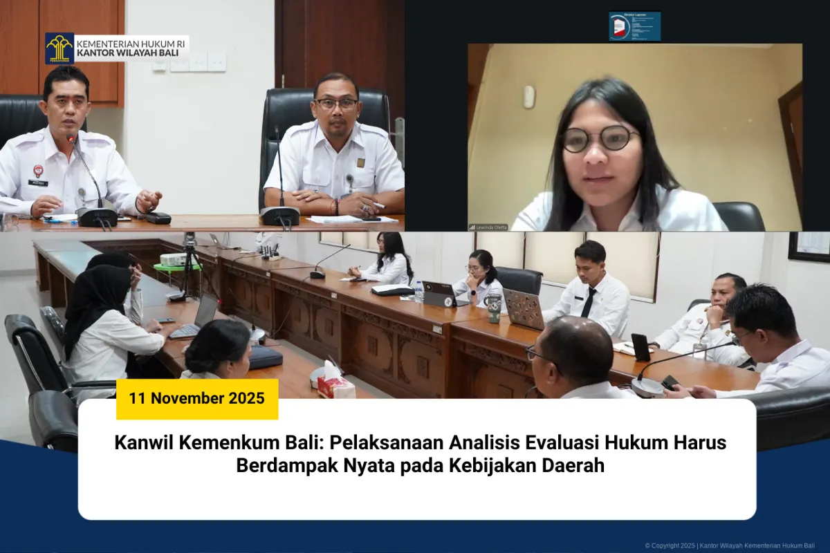 Kanwil Kemenkum Bali Tegaskan Dampak Nyata Analisis Hukum untuk Kebijakan Daerah