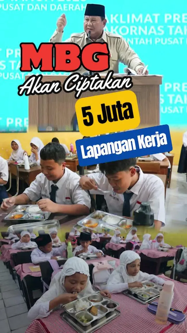 Prabowo: Program Makan Bergizi Gratis Ciptakan 1 Juta Lapangan Kerja