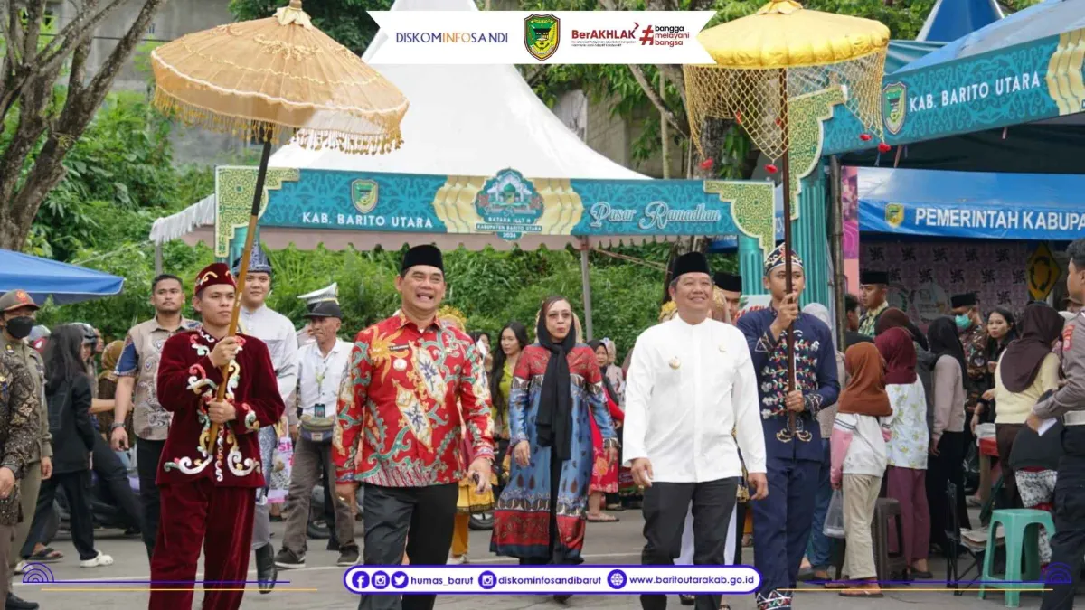 Bupati Barito Utara Resmikan Pasar Wadai Ramadan 1447 H
