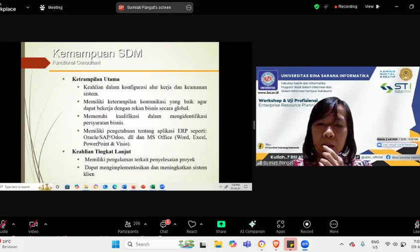 UBSI Sukabumi Gelar Workshop ERP untuk Siapkan Mahasiswa Hadapi Dunia Kerja