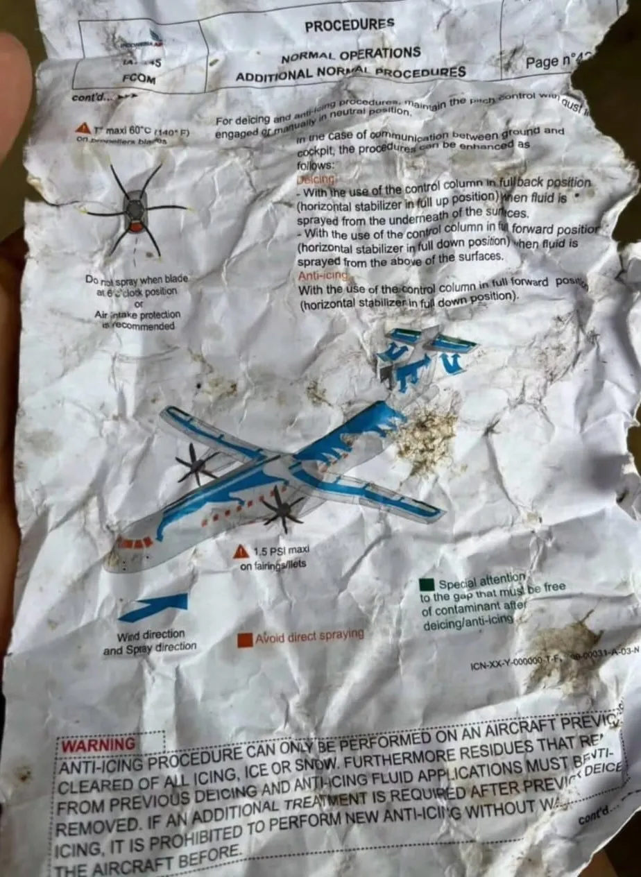Badan Pesawat ATR 42-500 Ditemukan di Lereng Gunung Bulusaraung