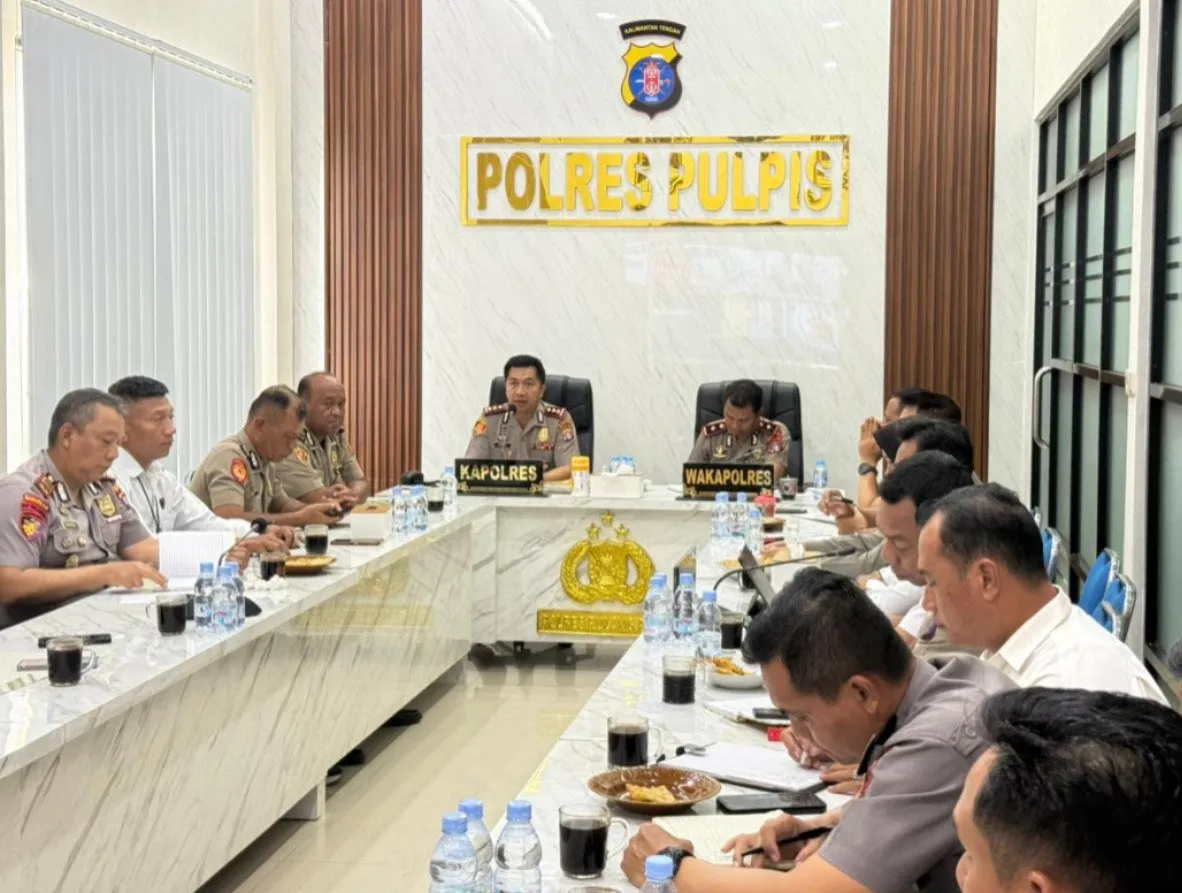 Kapolres Pulang Pisau Pimpin Rapat Persiapan Pengamanan Agenda Nasional