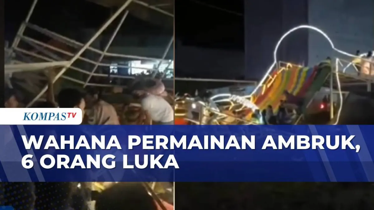 Wahana Permainan di Pasar Malam Ambruk, 6 Pengunjung Terluka