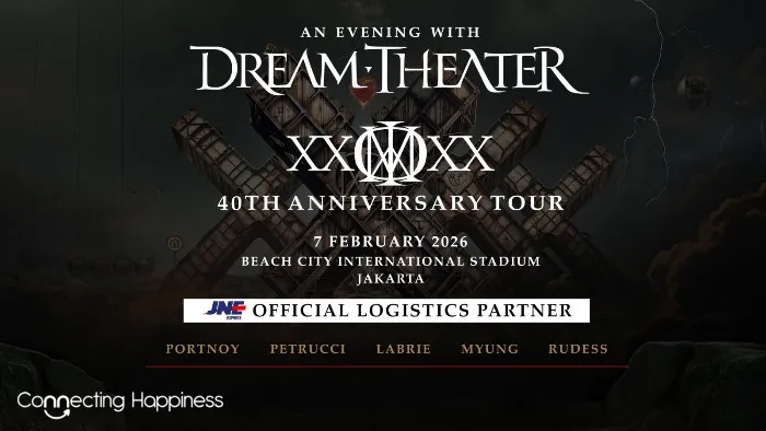 JNE Resmi Jadi Mitra Logistik Konser 40 Tahun Dream Theater di Jakarta